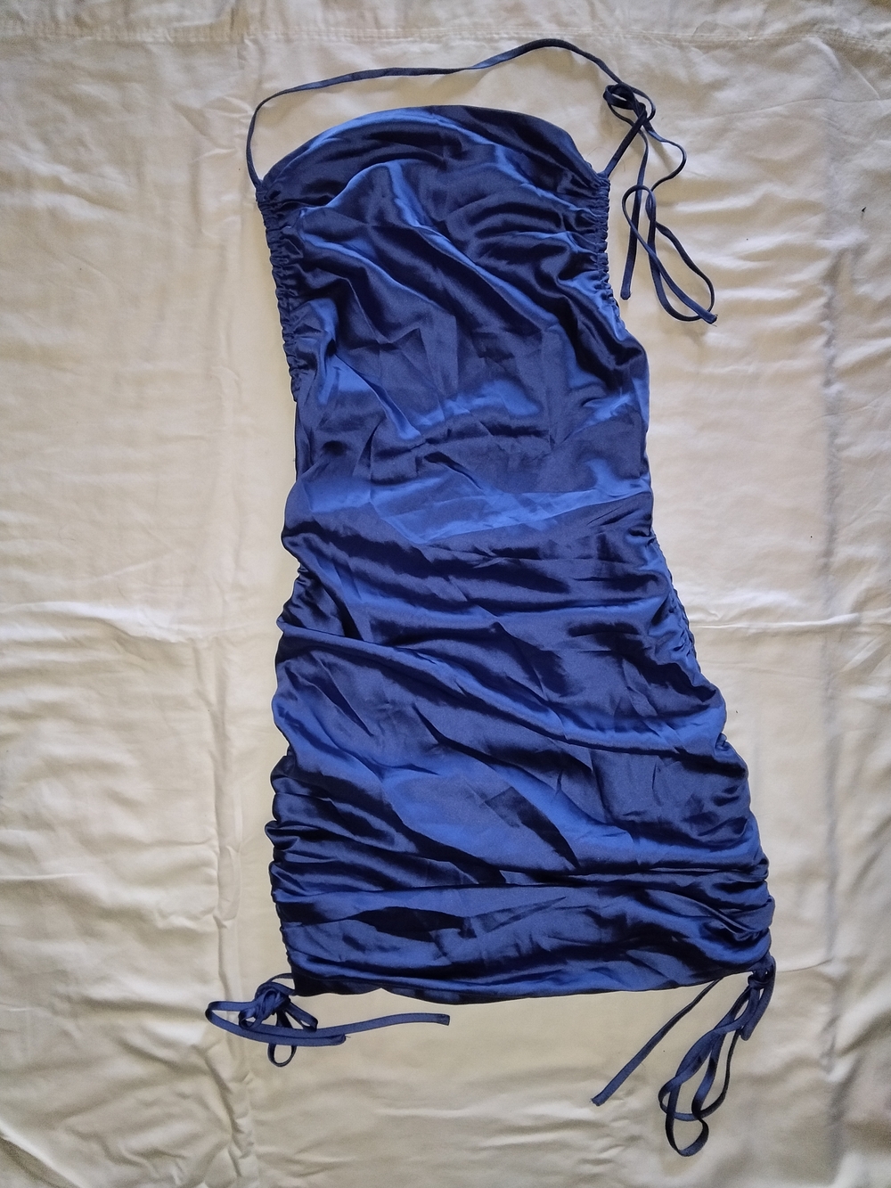 essue Royal Blue Satin Top with Branded Tag